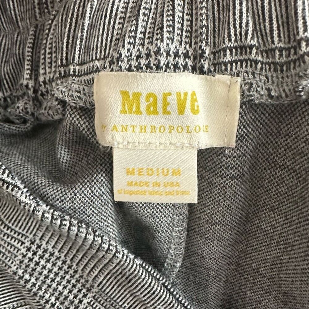 Maeve Anthropologie Houndstooth Wide Leg Pants Womens Medium High Rise Cropped - Picture 7 of 12